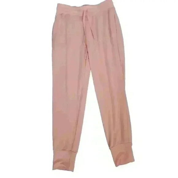 Fabletics Womens Luxe Terry Jogger Soft Lounge Sweatpants In Pink Dust S - Picture 3 of 13
